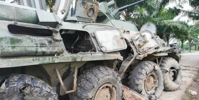 Dos fallecidos de la FANB por ataque de lanzacohetes a tanqueta en Apure