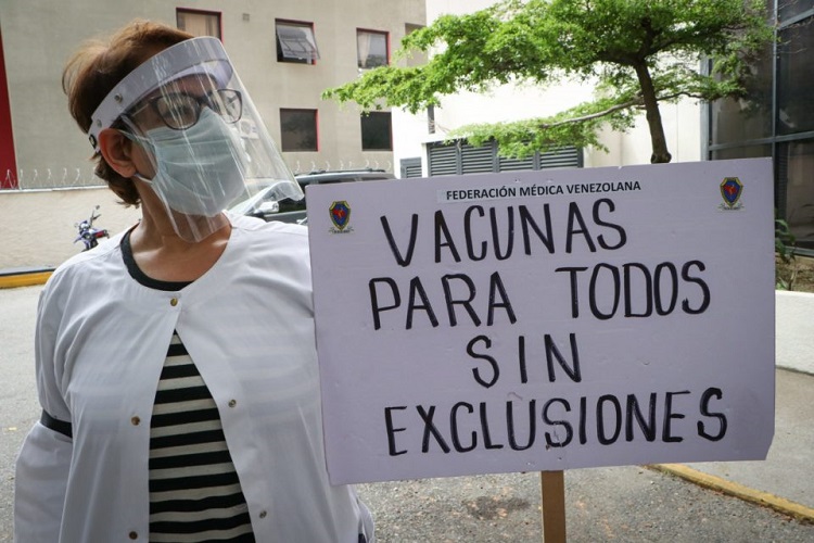 Protestan en Chacaíto para exigir plan de vacunación sin discriminación