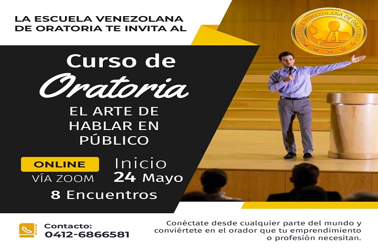 La EVO Falcón invita al curso vía Zoom “Oratoria: El arte de hablar en público”