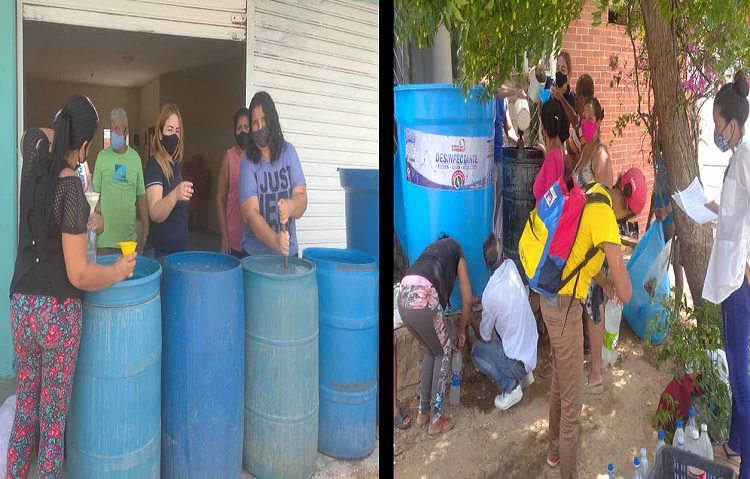 Jornada de desinfección: Distribuyen hipoclorito de sodio con magnesio en Las Margaritas