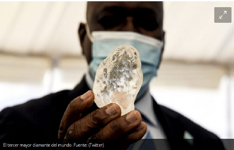Extraen en Botsuana el tercer diamante más valioso jamás encontrado