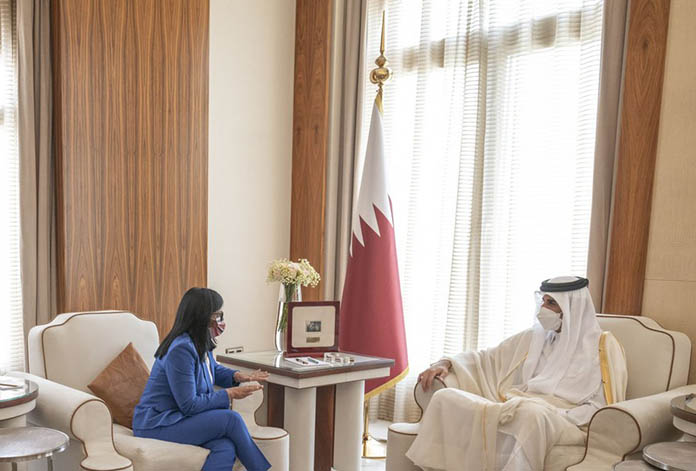 Vicepresidenta Delcy Rodríguez arriba a Qatar en una visita oficial