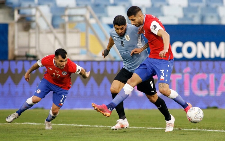 Chile y Uruguay empataron 1-1 por la tercera fecha de la Copa América