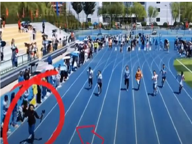 En una carrera de 100 metros, el camarógrafo superó a los competidores (+video)