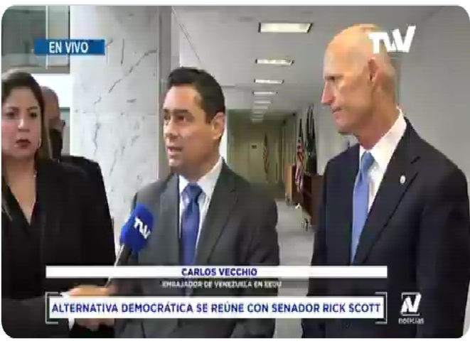 El senador Scott se reunió con la comitiva de la oposición venezolana