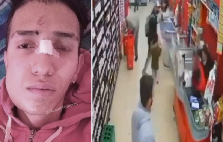 Joven venezolano recibió brutal golpiza en un supermercado de Argentina
