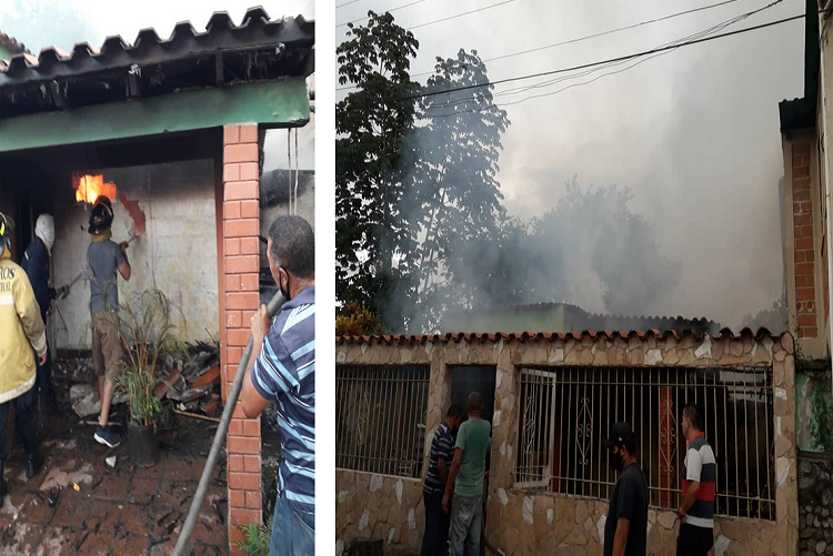 Se incendió casa en Bejuma y Bomberos no tenían cómo apagar el fuego