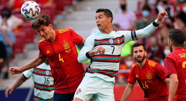 Portugal igualó 0-0 con España en partido amistoso previo a la Eurocopa