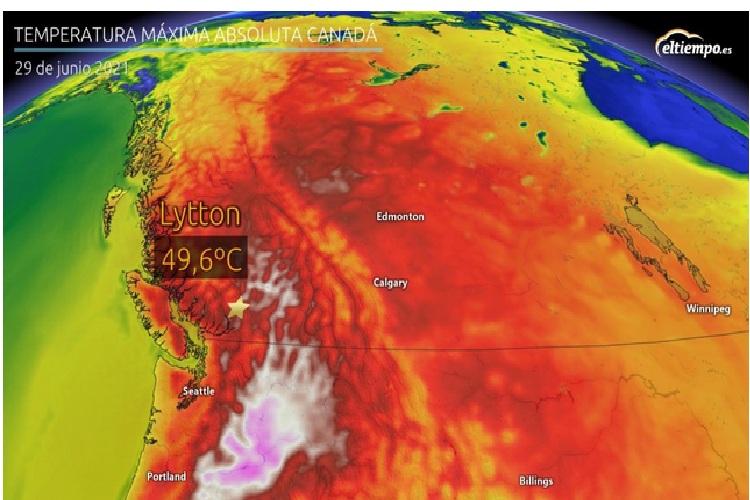 Ola de calor sigue causando temperaturas extremas en interior de Canadá