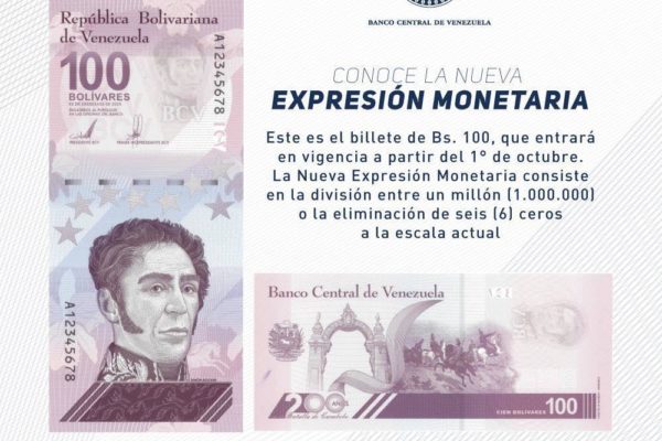 BCV establece las normas que regirán la nueva Expresión Monetaria