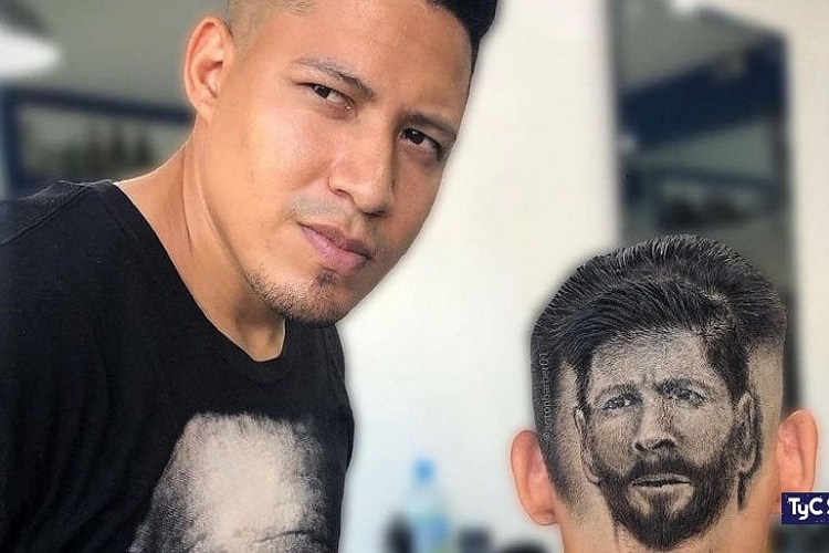 Barbero venezolano impresiona con un corte de cabello al estilo Messi