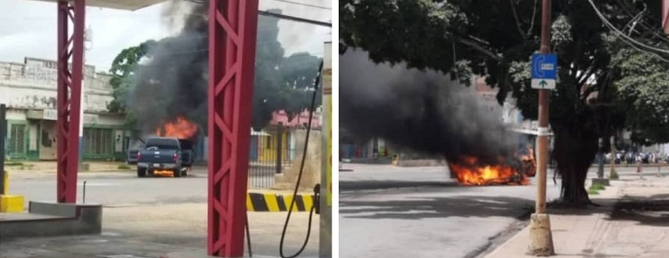 Camioneta explotó dentro de una estación de servicios en Anzoátegui