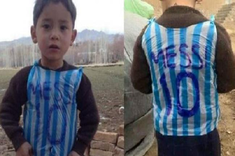 Niño de la camiseta de Messi espera huir de los talibanes: “Quiero viajar a un lugar seguro y jugar fútbol en paz”