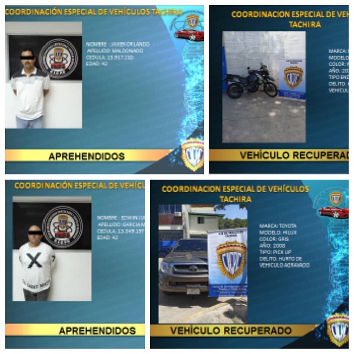 Cicpc recuperó vehículos robados en Colombia y vendidos por Marketplace en Venezuela