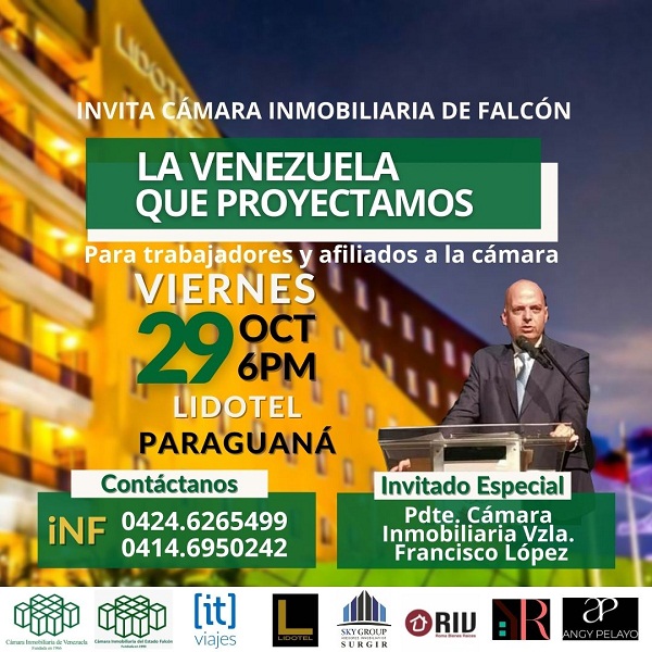 Cámara Inmobiliaria de Falcón presenta evento para el desarrollo empresarial
