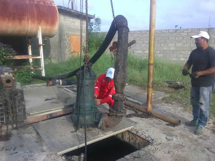 Instalado equipo de bombeo de aguas servidas en Tucacas