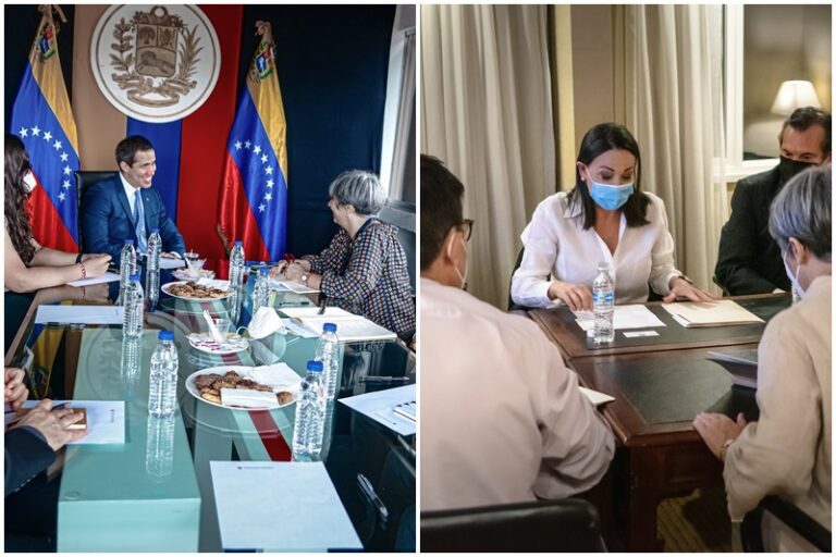 La observadora jefa de la UE abordó con Guaidó la situación política de Venezuela