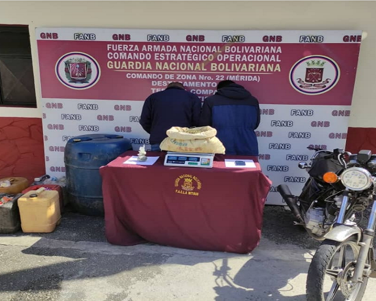 Con un kilo de marihuana cayeron «El Indio» y «Páramo» en Cardenal Quintero, Mérida