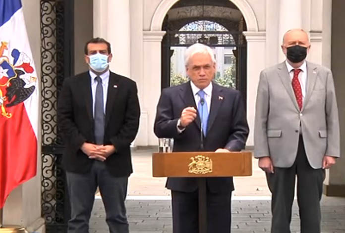 Sebastián Piñera pide al Congreso extensión del Estado de Emergencia en Chile