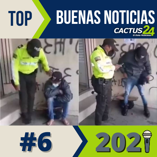 TOP21 Buenas Noticias del 2021: #6 Policía de Ecuador regala zapatos a migrante que caminaba hacia Chile