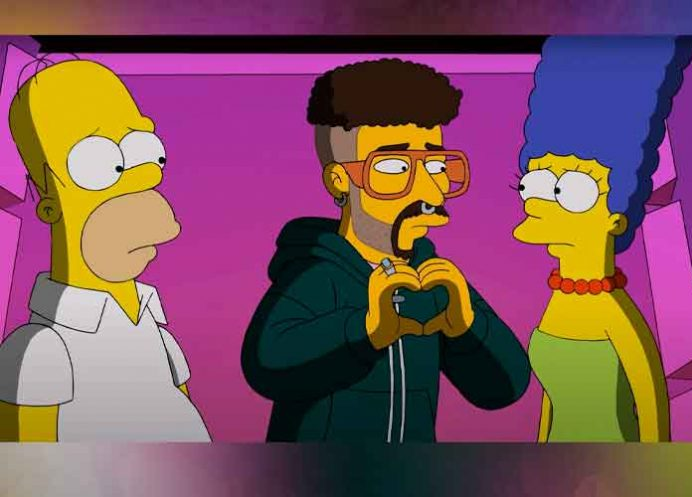 Bad Bunny se une a «Los Simpsons» para lanzar su nuevo video musical