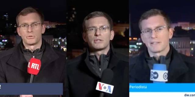 Periodista informó sobre la crisis entre Ucrania y Rusia en seis idiomas diferentes y se volvió viral (+Video)
