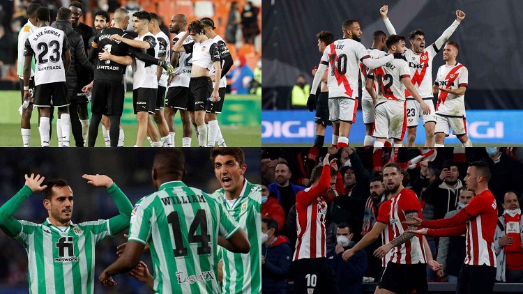 Los cuatro equipos clasificados para las semifinales de la Copa del Rey 2022