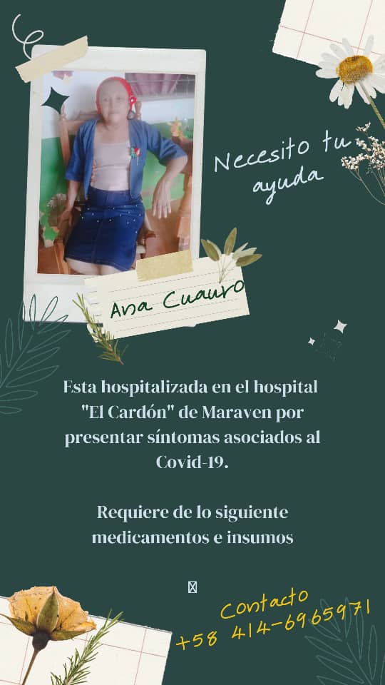Ana Cuauro pide solidaridad por ser una paciente Covid-19