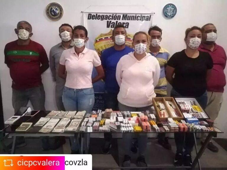 Arrestan en Valera a 8 vendedores de fármacos colombianos