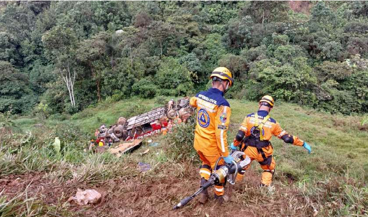 Nueve muertos y 26 heridos en dos accidentes de tráfico en Colombia