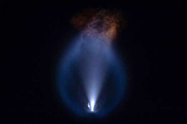 Nave de Spacex deja una medusa espacial en el cielo de Florida
