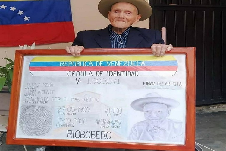Oficial y lo dice Récord Guinness: Juan Vicente Pérez Mora de Venezuela, es el hombre más longevo del mundo