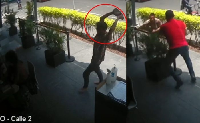 Hombre atacó con un bloque a un niño mientras comía en una taquería de México (Vídeos)