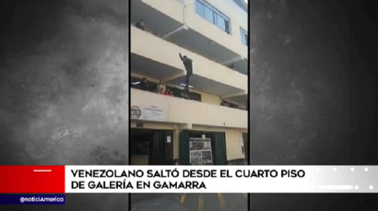 Perú: Venezolano saltó desde el cuarto piso de un centro comercial
