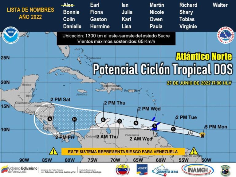 Gobierno alerta sobre abundantes lluvias a partir del miércoles