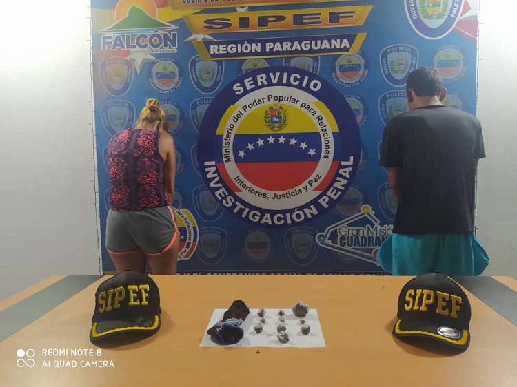 Pareja de microtraficantes es detenida por el Sipef en Carirubana