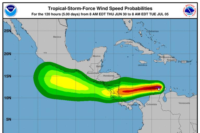 Costa Rica, Nicaragua y Panamá en alerta por ciclón tropical