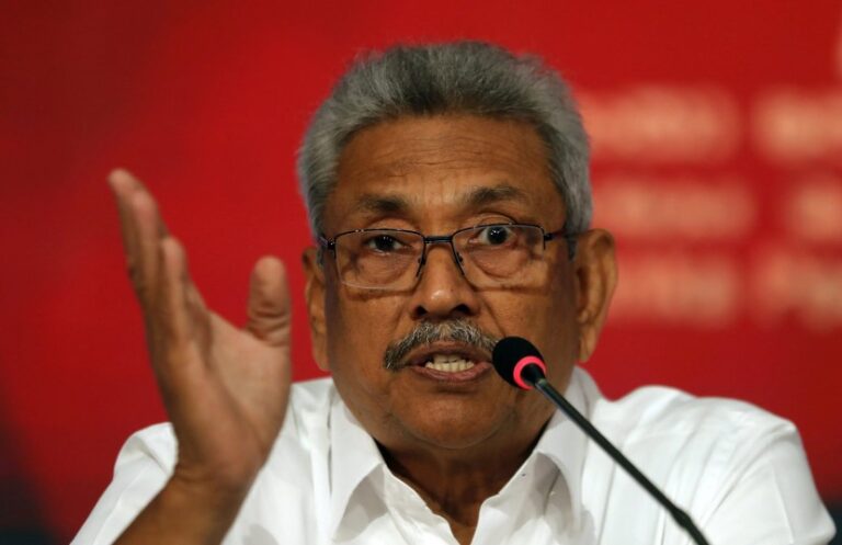 Presidente de Sri Lanka reitera decisión de renunciar