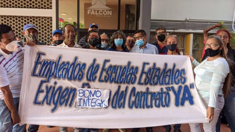 Sindicato de educación protestó frente a la gobernación de Falcón