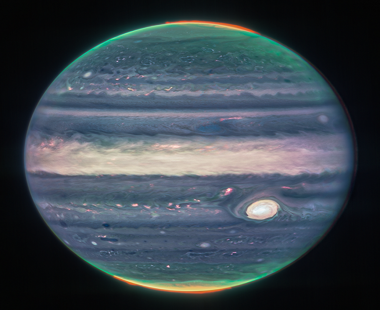 Telescopio James Webb revela nuevas imágenes de Júpiter