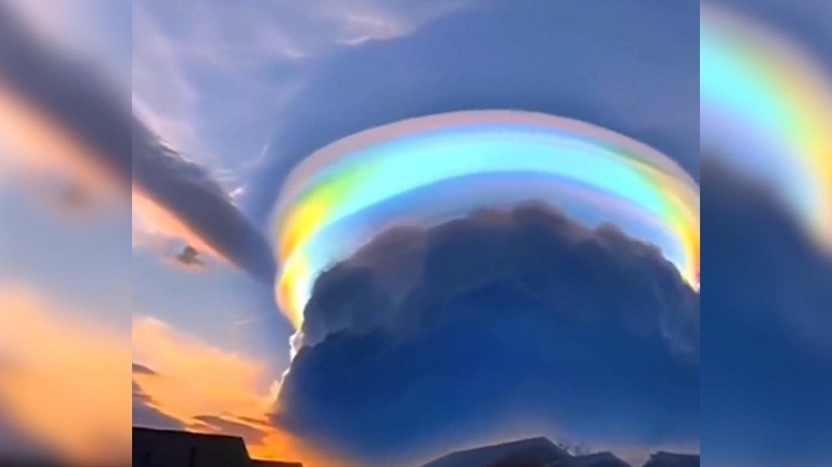 ¡Increíble! Captan una espectacular ‘nube arcoíris’ en China