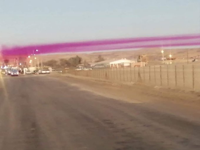 Misteriosa nube púrpura apareció en el norte de Chile