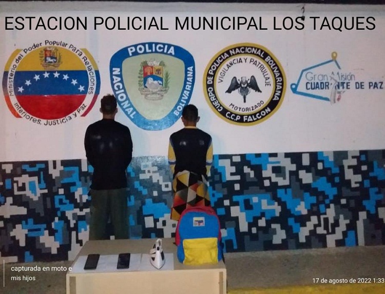 PNB detiene en Los Taques a dos azotes de la banda de «el Parroquia’